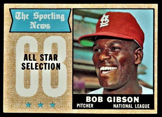 Bob Gibson 1968 Topps #378 All-Star