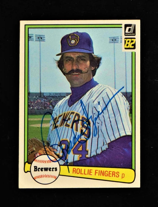 Rollie Fingers Signed 1982 Donruss #28 (JSA)