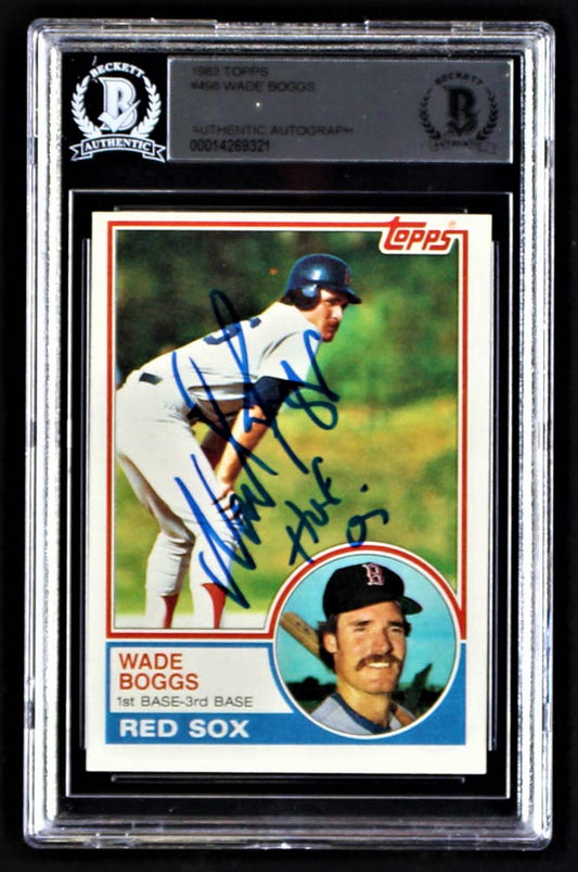 Wade Boggs Signed 1983 Topps #498 RC Inscribed "HOF 05" (BGS