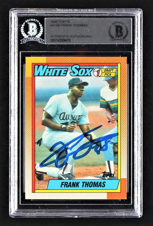 Frank Thomas Signed 1990 Topps #414B RC