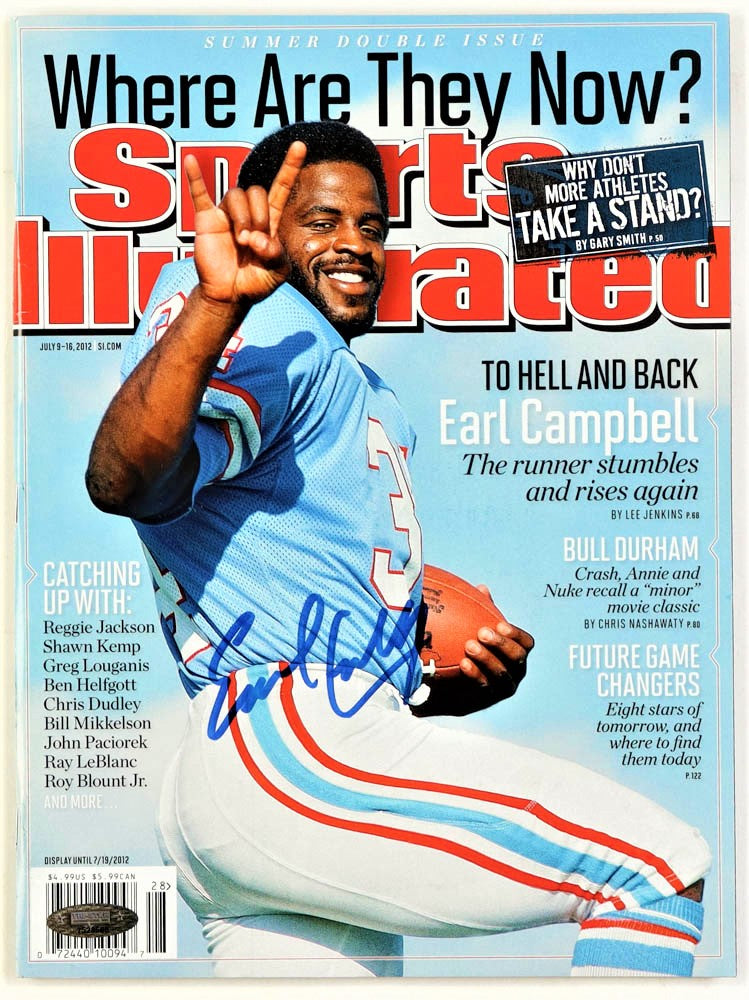 Earl Campbell Signed 2012 Sports Illustrated Magazine (Tri-Star)