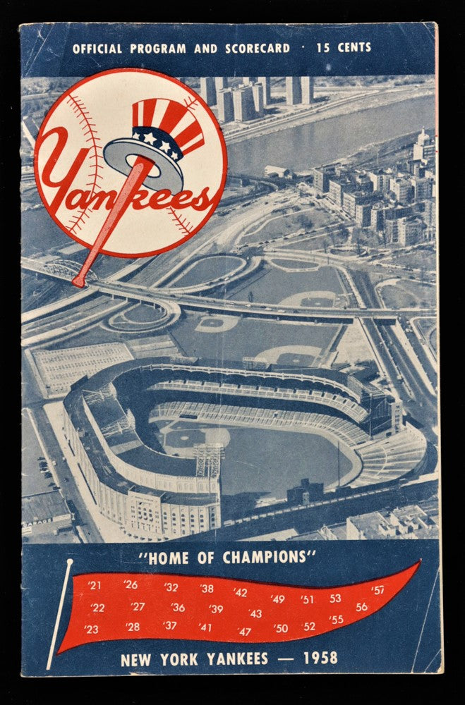 Norm Siebern Signed 1958 Yankees Program (JSA)