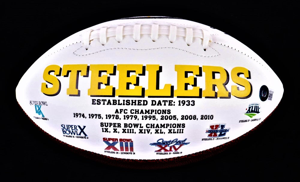 Jack Ham Signed Steelers Logo Football Inscribed "HOF 88" (Beckett)