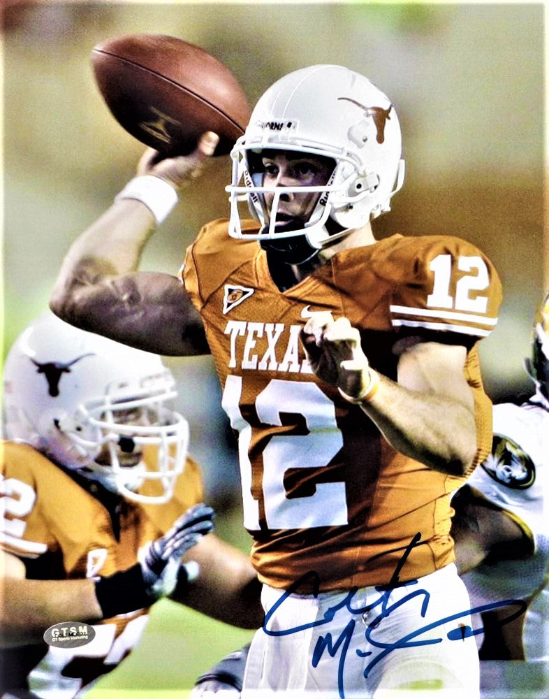 Colt McCoy Signed Texas Longhorns 8x10 Photo (McCoy)