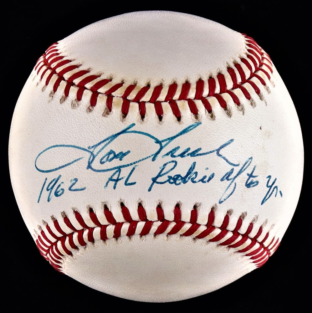 Tom Tresh Signed OAL Baseball Inscribed "1962 AL Rookie Of The Year"