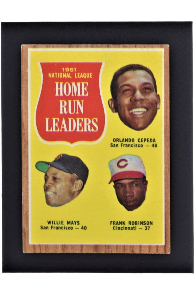 1962 Topps #54 NL Home Run Leaders - Orlando Cepeda / Willie Mays / Frank Robinson