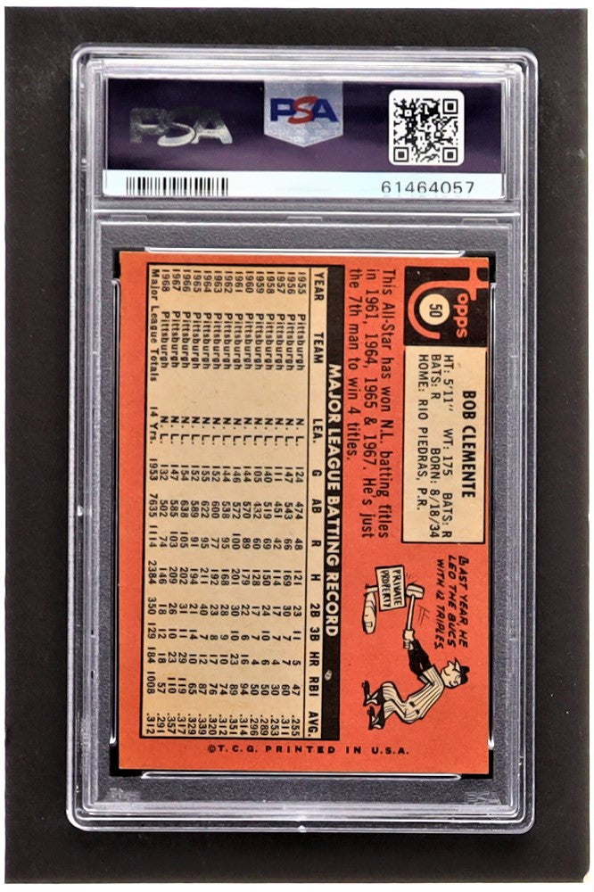 Roberto Clemente 1969 Topps #50 (PSA 7)