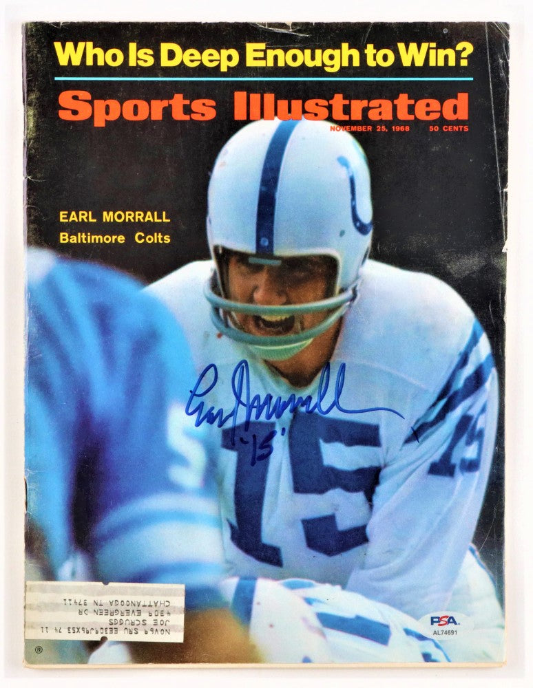 Earl Morrall Signed 1968 "Sports Illustrated" Magazine (PSA)