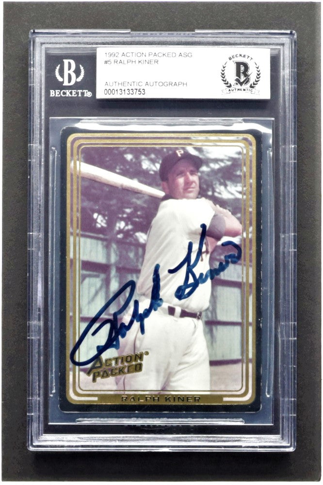 Ralph Kiner Signed 1992 Action Packed ASG #5 (BGS)