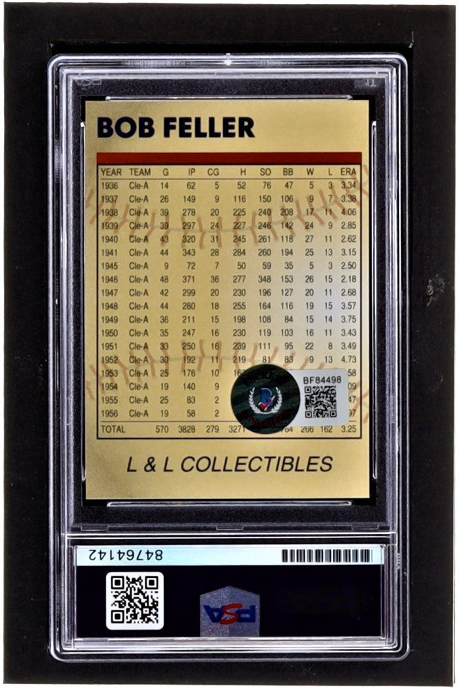 Bob Feller Signed Trading Card (PSA & Beckett)