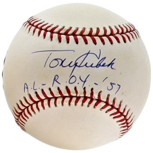 Tony Kubek Signed OAL Baseball Inscribed "AL-ROY-'57" (Beckett)