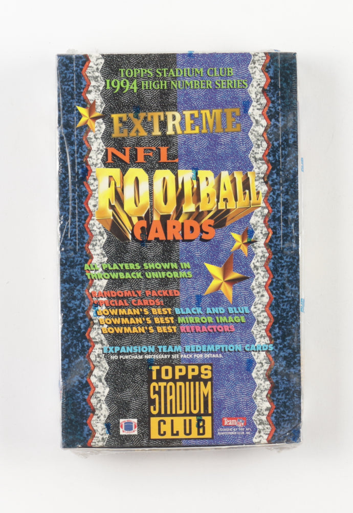 1994 Topps Stadium Club High Number Football Box with (24) Packs