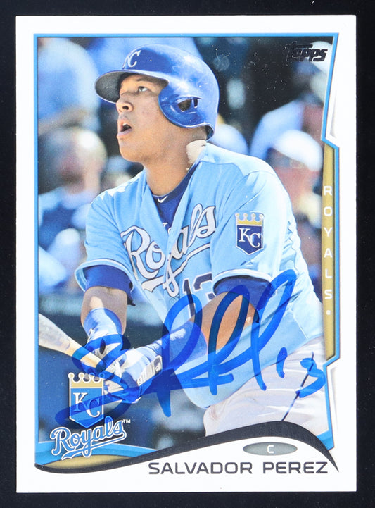 Salvador Perez Signed 2014 Topps #348 (JSA)