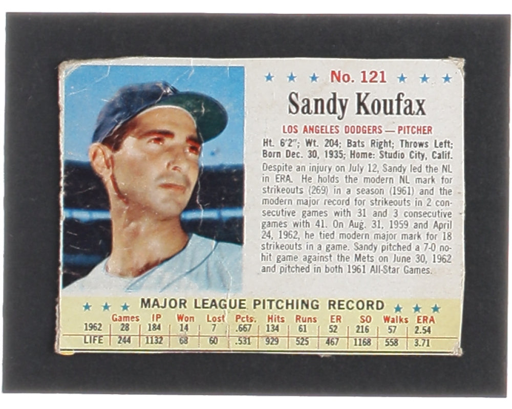 Sandy Koufax 1963 Post #121