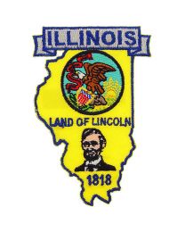 ILLINOIS (STATE MAP) (3-3/4")