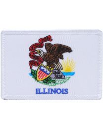 ILLINOIS (FLAG) (3-1/2"x2-1/2")