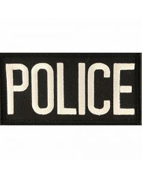 POLICE TAB (WHT/BLK) (4"x2")