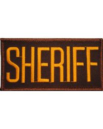 PATCH-SHERIFF TAB (GLD/BRN) (4"x2")