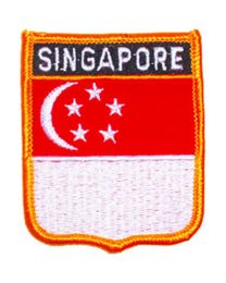 SINGAPORE (SHIELD) (3"x2-1/2")