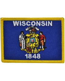 WISCONSIN (FLAG) (3-1/2"x2-1/2")