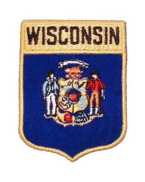 WISCONSIN (SHIELD) (3-1/2"x2-7/8")