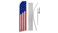 USA Classic Super Flag & Pole Kit