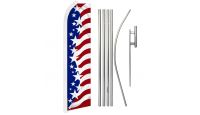 USA Star Spangled Super Flag & Pole Kit