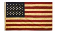 VINTAGE EMBROIDERED USA FLAG 3X5FT
