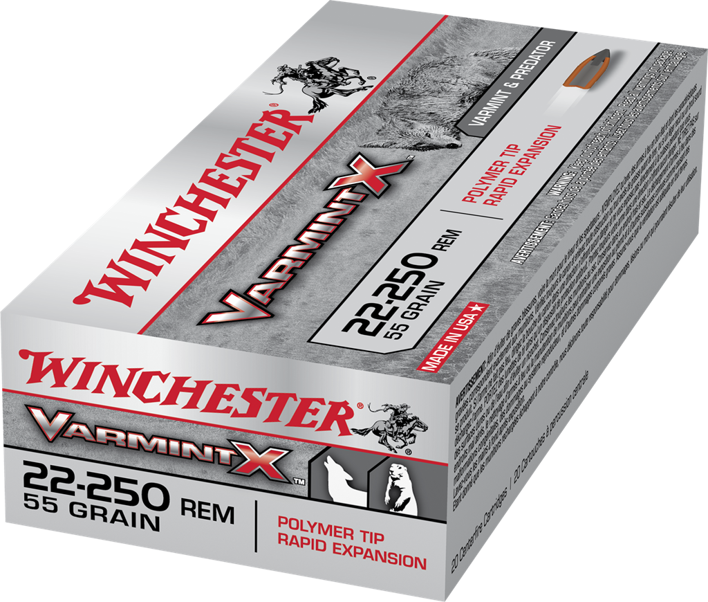 22-250 Rem 55 Grain Winchester Varmint-X Polymer tipped